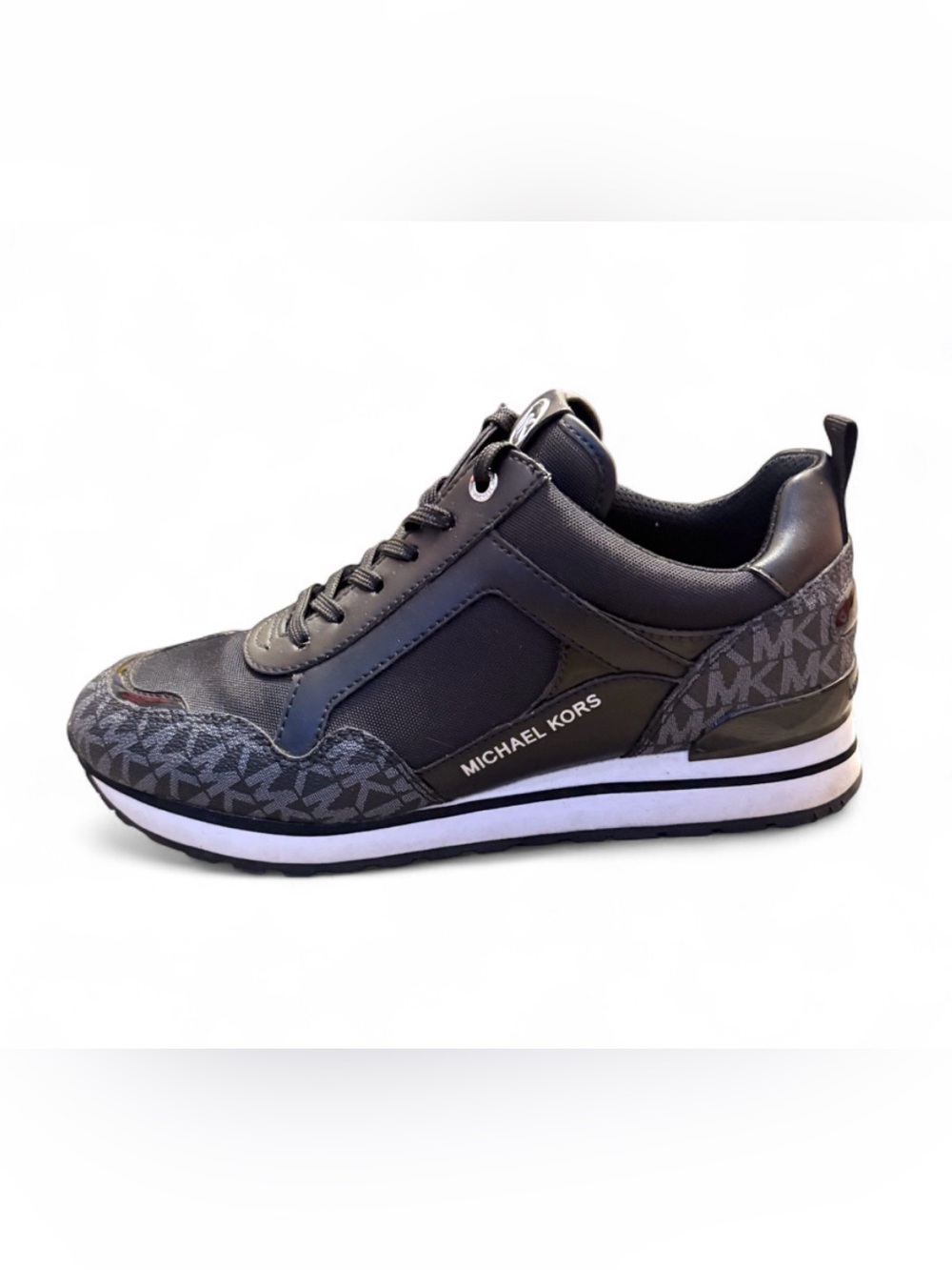 Michael Kors Men’s Black & Gray Logo-Accent Sneaker